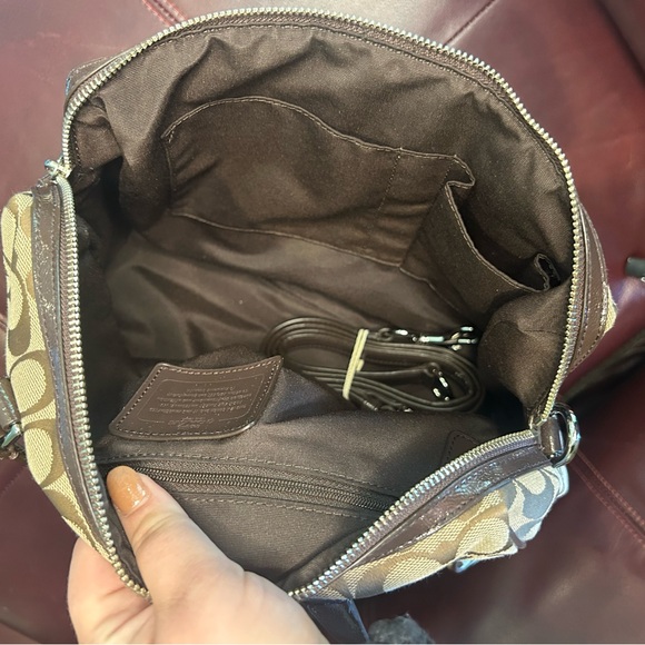 Coach Classic Print with Shoulder Strap Satchel - Picture 9 of 10